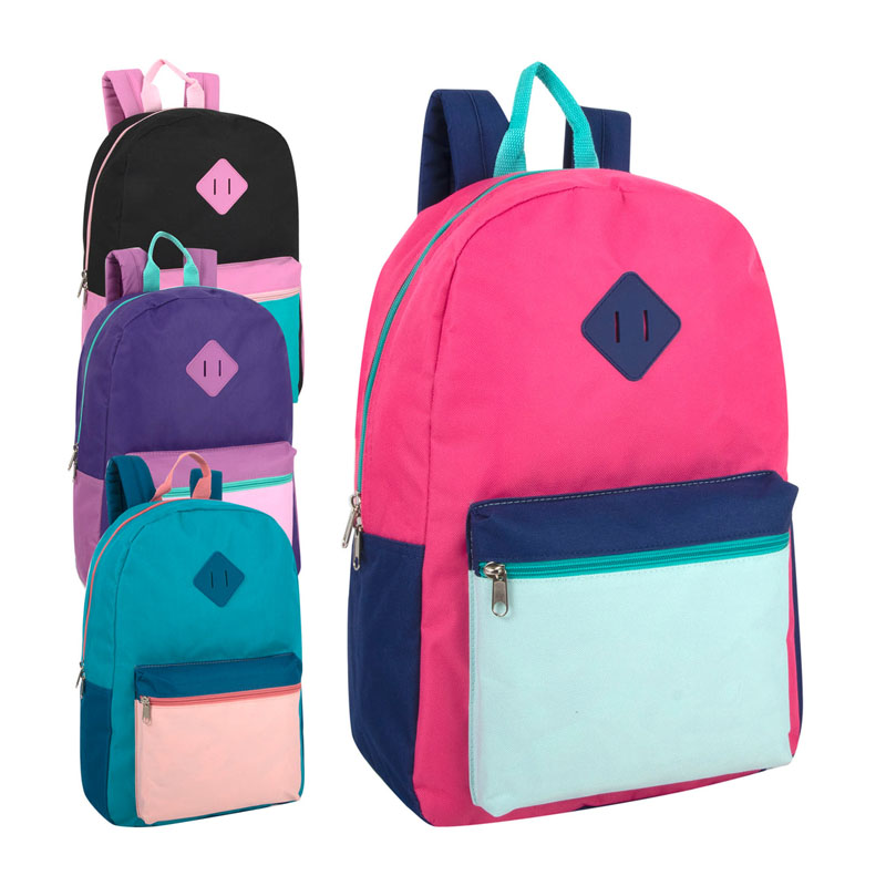 Backpack 17-Inch Multi-Layered Multi-Color