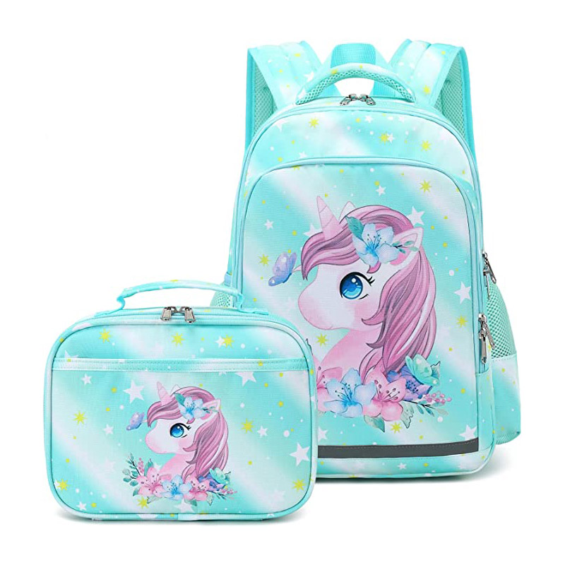 Kids Unicorn Xwendekarê Schoolbag